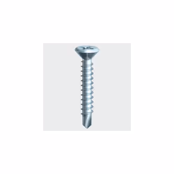 TIMco 121Z Self Drill PVC Screw Ribed CSK BZP 3.9 x 16mm Box of 1,000