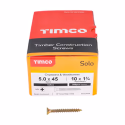 Timco Solo Double Countersunk Gold Woodscrews - 5.0 x 45