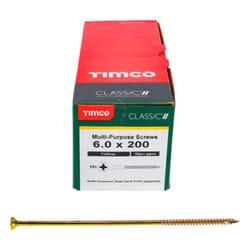 Timco Classic Multi-Purpose Double Countersunk Gold Woodscrews - 6.0 x 200