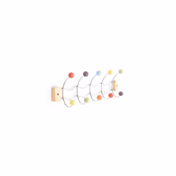 Aspect Deluxe Wall-Mounted Hook/Coat Hanger-10 Hooks.Chrome Finish Frame & Multi-Color Ceramic Balls, Metal, Multi
