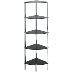 ASPECT Polo 5 Tier Corner Display Glass Unit-Black, S