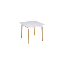 ASPECT Versa Square Dining Table, Wood White, 80 x 80 x 76 cm
