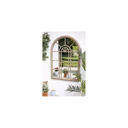 La Hacienda 55426 Rounded Arch Outdoor Mirror, stone effect, 97.0 cm*4.0 cm*67.0 cm