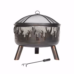 La Hacienda 58116, Firewood, Bronze, Steel, Round, 3 leg(s), 61 cm