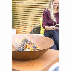 La Hacienda 58263 fireplace Outdoor Freestanding fireplace Firewood Terracotta