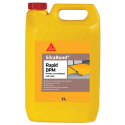 Sika SikaBond Rapid DPM (Damp Proof Membrane) Liquid - Primes and Seals Subfloors - Rapid Drying - Brown - 5 Litre