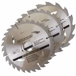 Silverline Tct Circular Saw Blades 16, 24, 30t 3pk 165 x 30 - 20, 16, 10mm -  circular saw blades 16 tct x 20 165 30 10mm rin ...