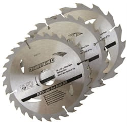 Silverline Tct Circular Saw Blades 16, 24, 30t 3pk 165 x 30 - 20, 16, 10mm -  circular saw blades 16 tct x 20 165 30 10mm rings 3pk silverline 24 30t