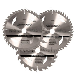 Silverline Tct Circular Saw Blades 24, 40, 48t 3pk 200 x 30 - 25, 18, 16mm -  circular saw tct blades 18 25 x 16mm silverline 3pk 200 30 24 40 rings