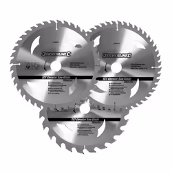Silverline Tct Circular Saw Blades 24, 40, 48t 3pk 205 x 30 - 25, 18, 16mm - circular saw tct blades 18 x 16mm 25 silverline ...