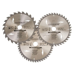 Silverline Tct Circular Saw Blades 24, 40, 48t 3pk 230 x 30 - 25, 20, 16mm -  circular saw tct blades x 20 silverline 230 16mm 3pk 25 24 40 rings 48t