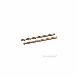 Silverline 4.0mm Cobalt Metal Drill Bit Pack x2