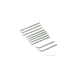 15 & 25w 10 Piece Soldering Iron Tips - Set Silverline 10pce 196507 -  soldering iron tips set 25w 15 silverline 10pce 196507