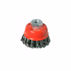 Silverline Angle Grinder 100mm Double Row Twist Knot Steel Wire Bowl Cup Brush