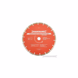 Silverline Concrete & Stone Cutting Diamond Blade 230 x 22.23mm Segmented Rim - cutting stone diamond concrete blade 230 sil ...