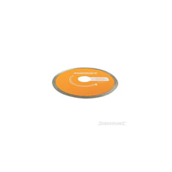 Silverline Tile Cutting Diamond Blade 110 x 22.23mm Continuous Rim -  tile cutting diamond silverline x 110 disc blade 571499 continuous rim 2223mm