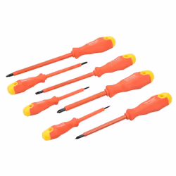 Silverline Insulated Soft-grip Screwdriver Set 7pce 7pce - 7pce set insulated screwdriver silverline softgrip 993043