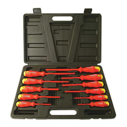 11 Piece Insulated Soft Grip Screwdriver Set -  screwdriver set insulated silverline softgrip 918535 11 11pce pieces