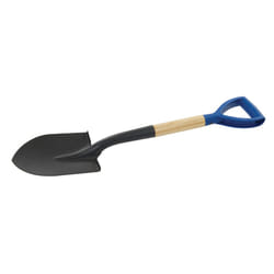 Silverline 700mm Wooden Round Head Micro Shovel -  round silverline spade mini nose 675182 shovel 500mm wooden micro head 700mm
