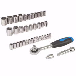 Silverline Compact Socket Set 39pce 39pce - 633754 -  39pce socket set compact silverline 633754