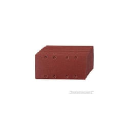 Silverline Hook & Loop 1/3 Sheets Punched 10pk 60 Grit - 13 Sanding 282540 -  13 punched sheets hook loop grit 60 10pk sanding silverline 282540