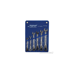 Silverline Flexible Head Ratchet Spanner Set 6pce 8 - 17mm - 277869 8 -  set ratchet spanner flexible head silverline 6pce 277869 17mm 817mm