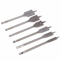 Silverline Flat Bit Set 6pce 10 - 32mm - flat bit set silverline 6pce drill wood 32mm 10 282566 1032mm