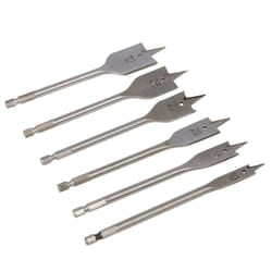 Silverline Flat Bit Set 6pce 10 - 32mm -  flat bit set silverline 6pce drill wood 32mm 10 282566 1032mm