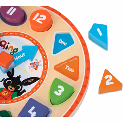 Bing 1017 Wooden Puzzle Clock with Stand, Multi