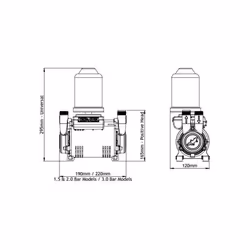 Salamander CTFORCE20SU 2.0 Bar Shower Pump Single Impeller Universal Head WRAS