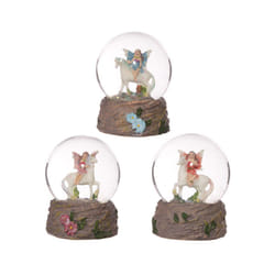Cute Flower Fairy Riding Unicorn Waterball Snow Globe