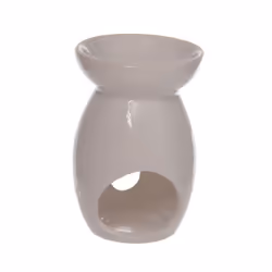Simple Tear Drop Cut-Out White Ceramic Oil and Wax Burner
