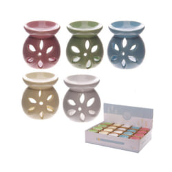 Simple Coloured Cut Out Design Ceramic Oil Burner