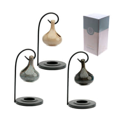 Hanging Teardrop Ceramic Oil Burner with Metal Stand