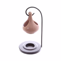 Hanging Teardrop Ceramic Oil Burner with Metal Stand