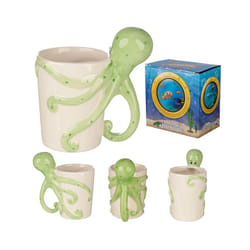Fun Novelty Sealife Design Octopus Shaped Handle Ceramic Mug