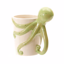 Fun Novelty Sealife Design Octopus Shaped Handle Ceramic Mug