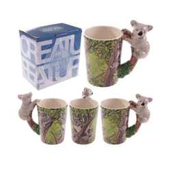 Novelty Ceramic Jungle Mug with Koala Shaped Handle