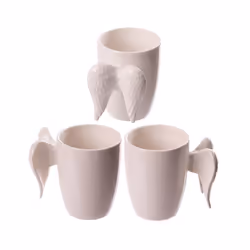 Novelty Ceramic White Angel Wings Mug