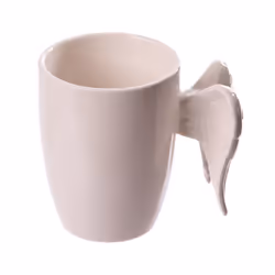Novelty Ceramic White Angel Wings Mug