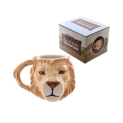 Novelty Lion Head Shaped Ceramic Mug
