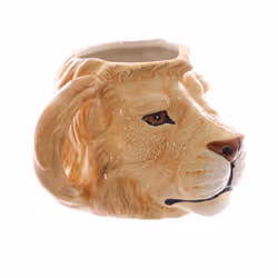 Novelty Lion Head Shaped Ceramic Mug