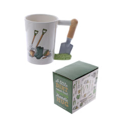Novelty Ceramic Trowel Shaped Handle Garden Mug