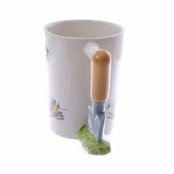 Novelty Ceramic Trowel Shaped Handle Garden Mug
