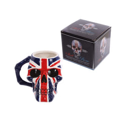 Novelty Skull Head Union Flag Ceramic Mug