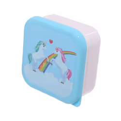 Fun Unicorn Design Set of 3 Plastic Lunch Boxes