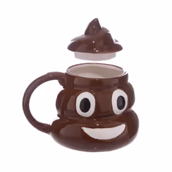 Fun Collectable Ceramic Poop with Lid Emotive Mug