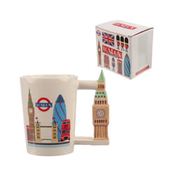 Collectable Big Ben Shaped Handle Ceramic Mug