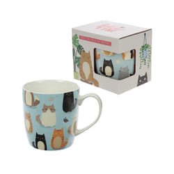 Collectable Porcelain Mug - Feline Fine Cat Design
