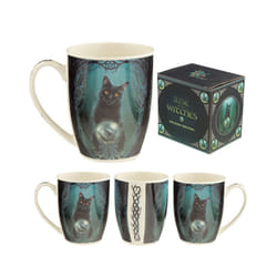 Rise of the Witches Cat Lisa Parker Porcelain Mug